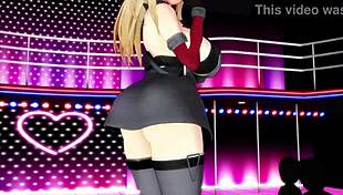 Mmd Bismarck Shakes Big Tits and Ass in 3D Anime