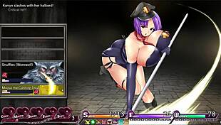 Karryn fights naked against captain in prison