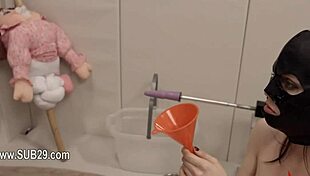 Extreme BDSM babe copulated with ropes in hardcore anal session!