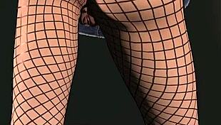 The sexy voyeur bitch shows her big tits and wet pussy in public