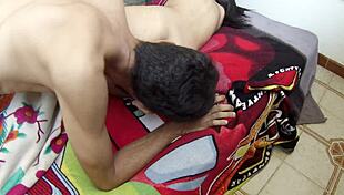 brunette latina novinha gets cumshot without condom homemade