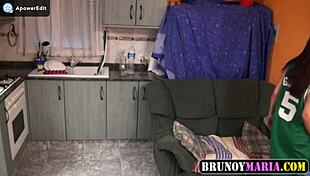 Hidden Cam Captures Hot Woman with Plumber in House