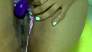 latina milf relaxes with solo ass play