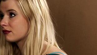 Portuguese Blonde Gives Sloppy Blowjob at Office