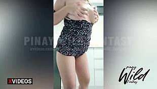 Horny 18yo chubby filipina teen pinay tiktoker, you solo playing with tits?