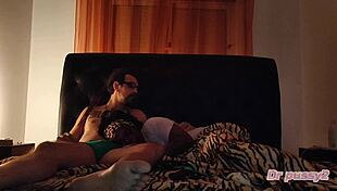 My ebony roommate invited me for a movie, but she deepthroats my big cock.