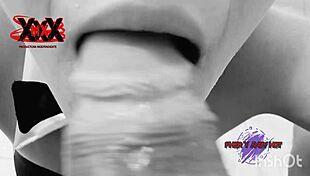 Andy hot in Playboy bunny outfit sucking big cock