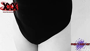 Andy hot in Playboy bunny outfit sucking big cock