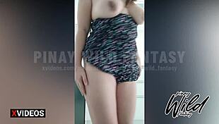 Horny 18yo chubby filipina teen pinay tiktoker, you solo playing with tits?