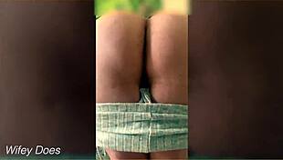 I see my wife showing her hot ass in tight booty shorts