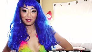 asian teen miko dai undresses for hidden pov anal with mommy roleplay