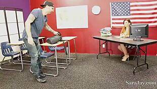 Curvy Cougar Sara Jay Teaches Fat Cock Student Alex Legend To Cum