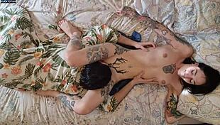 Watch tall skinny brunette orgasm intensely in homemade sex tape!
