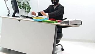 i love watching this chesty blonde in latex gag on a hard shaft until facial.