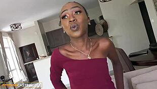 Black college babe enjoys a rough cowgirl session with her partner