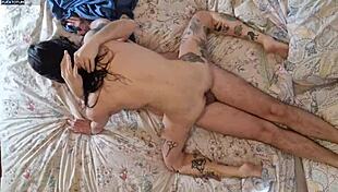 Watch tall skinny brunette orgasm intensely in homemade sex tape!