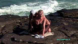 Tara white enjoys sex at the beach with group activities