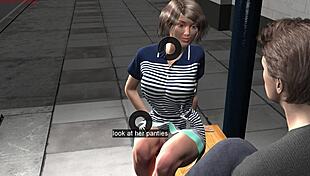 Matt plays with bus stop girl in body shots and sex