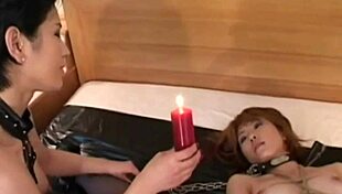 japanese bdsm threesome with hairy babe waxed and facial cumshot