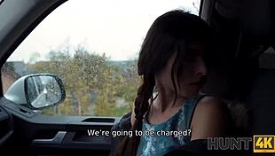 Loser Watches Latina Tattoo Piercing Sex In Car