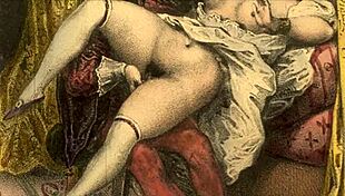 Vintage illustration captures antique cartoon scenes from retro era