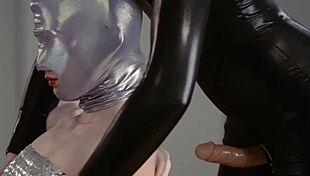 This glamour striptease leads to lezdom domination with strapon