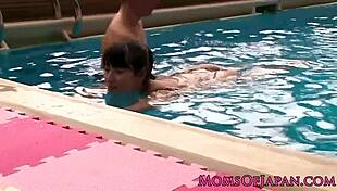 Milf Hana Haruna gets drilled hard after her swim class