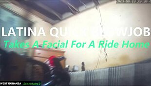 Latina Sucks Cock For Facial And Ride Home
