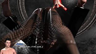 Harsh Mistress Has Fun With Tied Slave In Dominance Game Animated