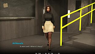 Milf showcases her big tits and ass in this scene.