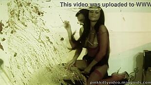 Brunette Lisa Rose In Food Covered Anal Sex