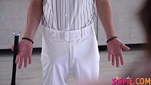 my stepbrother jay romero shows off his big slugger to rissa may in a hardcore scene.