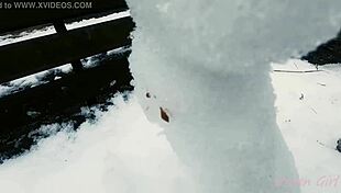 i white cat mya creates snow sculpture art on nacchi travel trip