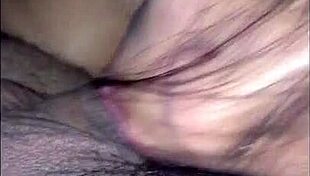 Brunette performs intense blowjob and receives cumshot in Tahiti.