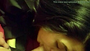 Tattooed Amateur Gives Homemade Blowjob Tease.