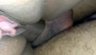 Hairy Dick Penetrates Big Shaved Pussy of Latina Amateur