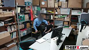 Teen thief takes officer's hard dick!