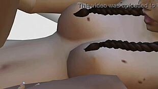 She sucks cock hard and licks pussy in intense sex.