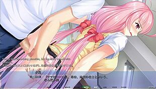 Yunagi bent over in public hentai doggystyle