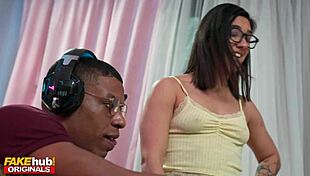 latina coed wants ass fucked by nerd