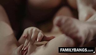 Pigtailed redhead teen shares close moments with stepsister in familybangs scene