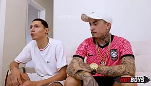 maloqueiro sucks his friend's big cock in bareback anal fun 😏