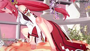 Yae Miko in Wild Sex Action with Genshin Impact Fantasy Girl! 😍