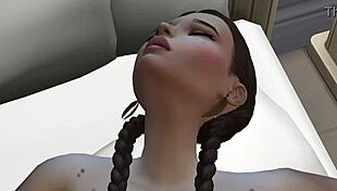 She sucks cock hard and licks pussy in intense sex.