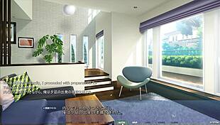 Yunagi bent over in public hentai doggystyle