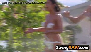 I love these sexy swinger games in the sun, it's so funn!