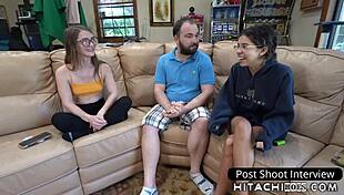 Mira Monroe sunbathes by the lake, using a vibrator to achieve multiple intense orgasms while moaning loudly