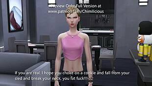 Santa contrasts naughty fucking with a bent-over teen in hentai style.