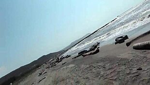 Horny Latina on the beach saw me and went for it right away!