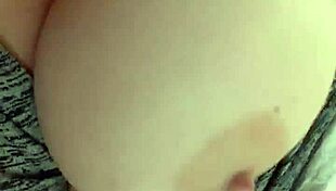 playing with my wife's amazing natural 42f tits while oiled up